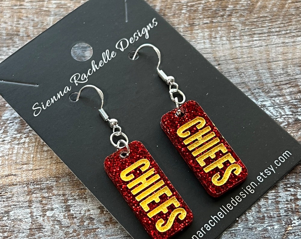 Kansas City Chiefs Earrings Football Earrings  NFL Team