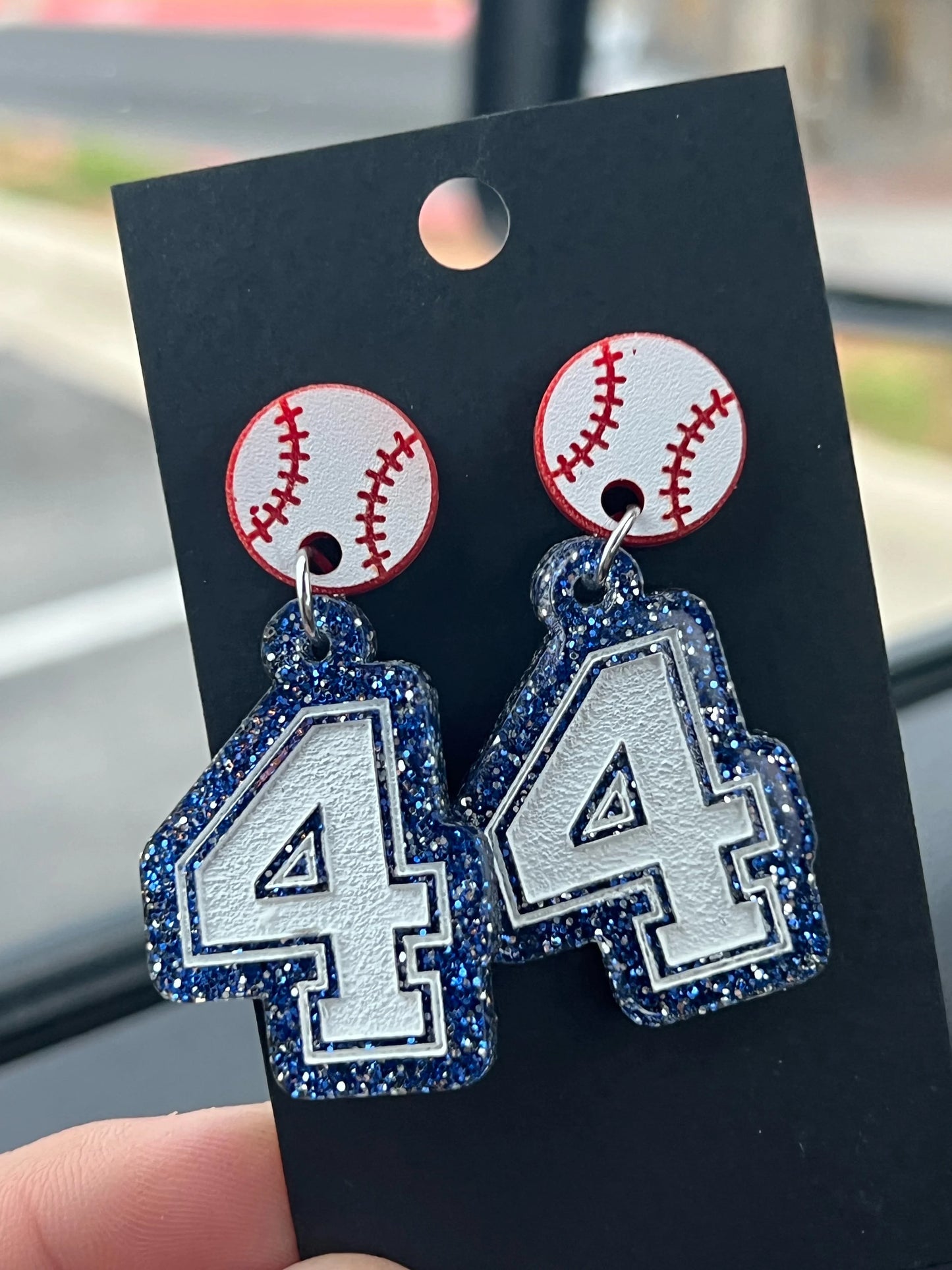 Sports Number Earrings