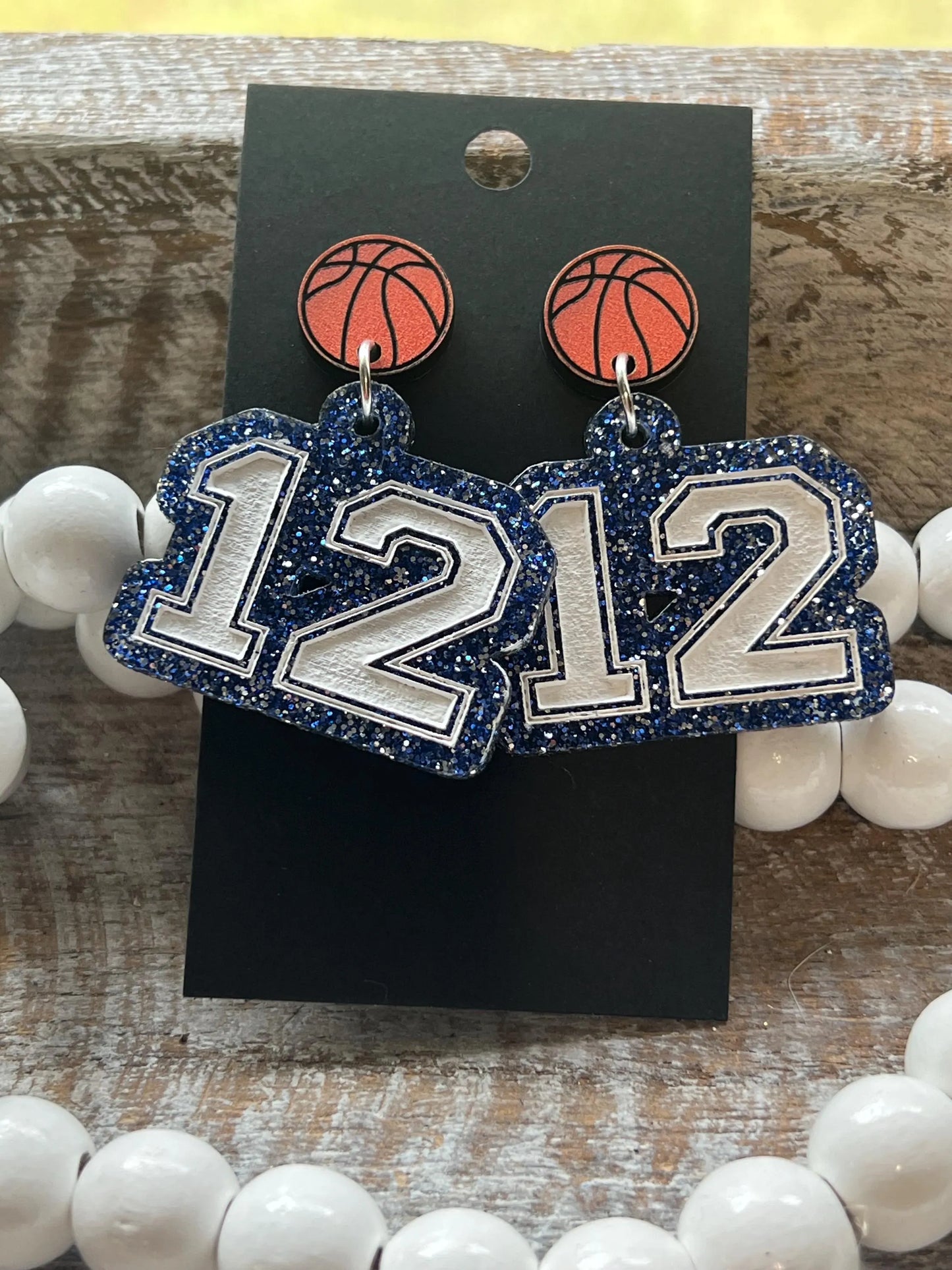 Sports Number Earrings