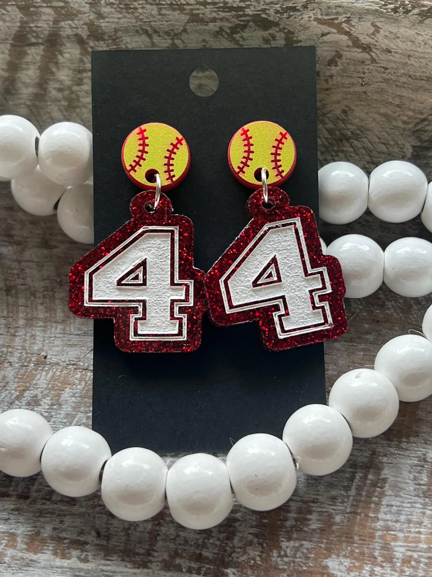 Sports Number Earrings